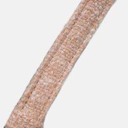 Pre Owned Dior Pink Small Tweed Macrocannage Caro Bag