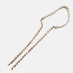 Pre Owned Dior Pink Small Tweed Macrocannage Caro Bag