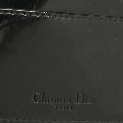 Pre Owned Dior Black Cannage Patent Leather Lady Dior Card Holder