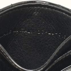 Pre Owned Dior Black Cannage Patent Leather Lady Dior Card Holder
