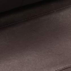 Pre Owned Dior Brown Ostrich Medium Diorever Top Handle Bag