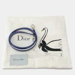 Pre Owned Dior Lady Dior 2Way Handbag Metalicpurple Leather Size Medium