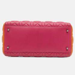 مملوكة مسبقًا Dior Multicolor Medium Tricolor Lambskin Cannage Lady Dior