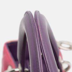 مملوكة مسبقًا Dior Multicolor Medium Tricolor Lambskin Cannage Lady Dior