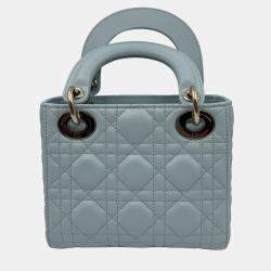 Pre Owned Dior Blue Mini Cannage Lady Dior