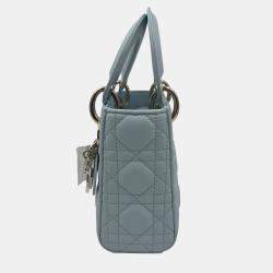 Pre Owned Dior Blue Mini Cannage Lady Dior