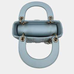 Pre Owned Dior Blue Mini Cannage Lady Dior