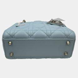 Pre Owned Dior Blue Mini Cannage Lady Dior