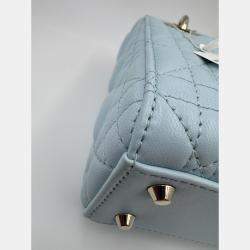 Pre Owned Dior Blue Mini Cannage Lady Dior