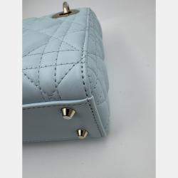Pre Owned Dior Blue Mini Cannage Lady Dior