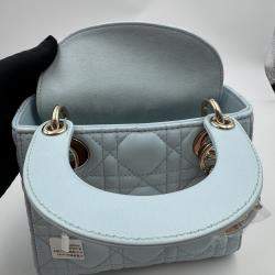 Pre Owned Dior Blue Mini Cannage Lady Dior