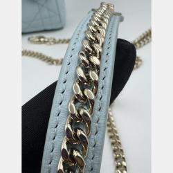 Pre Owned Dior Blue Mini Cannage Lady Dior