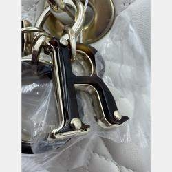 Pre Owned Dior White Cannage Leather Medium Lady D-Joy Tote