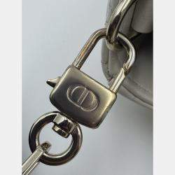 Pre Owned Dior White Cannage Leather Medium Lady D-Joy Tote