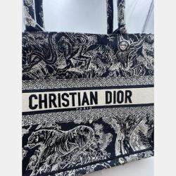 Pre Owned Dior Embroidered Medium Book Tote Bag