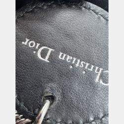 Pre Owned Dior Black Cannage Satin Mini Crystal Embellished Lady Dior Tote