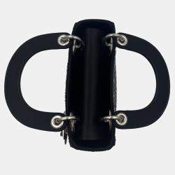 Pre Owned Dior Black Cannage Satin Mini Crystal Embellished Lady Dior Tote