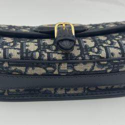 Pre Owned Dior Oblique Bobby Oblique Small Canvas  Shoulder Bag 