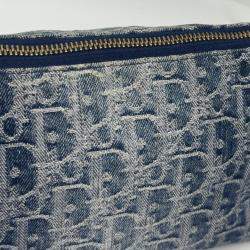 Pre Owned Dior hobo bag with chain denim