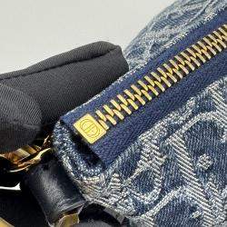 Pre Owned Dior hobo bag with chain denim