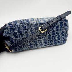 Pre Owned Dior hobo bag with chain denim