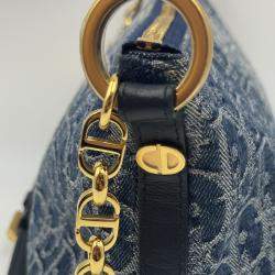 Pre Owned Dior hobo bag with chain denim