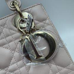 Pre Owned Dior pink Cannage Leather Small Lady Dior My ABCDior Tote