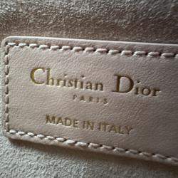 Pre Owned Dior pink Cannage Leather Small Lady Dior My ABCDior Tote
