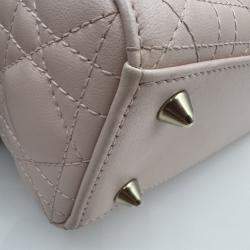 Pre Owned Dior pink Cannage Leather Small Lady Dior My ABCDior Tote