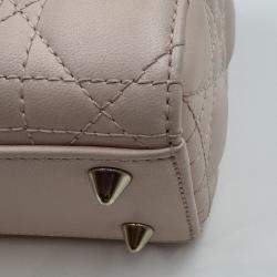 Pre Owned Dior pink Cannage Leather Small Lady Dior My ABCDior Tote