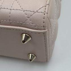 Pre Owned Dior pink Cannage Leather Small Lady Dior My ABCDior Tote