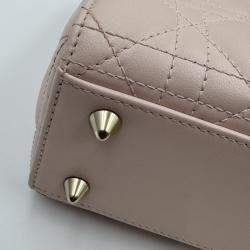 Pre Owned Dior pink Cannage Leather Small Lady Dior My ABCDior Tote
