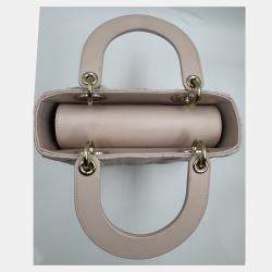Pre Owned Dior pink Cannage Leather Small Lady Dior My ABCDior Tote