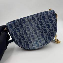 Pre Owned DIOR CALLISTO CD OBLIQUE BLUE DENIM bag