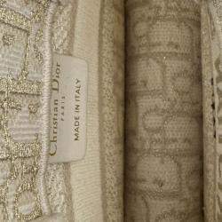 Pre Owned DIOR white/gold Oblique Book Tote