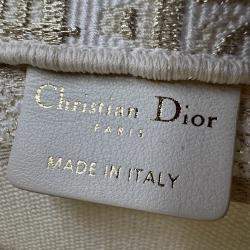 Pre Owned DIOR white/gold Oblique Book Tote