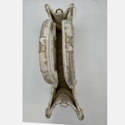 Pre Owned DIOR white/gold Oblique Book Tote