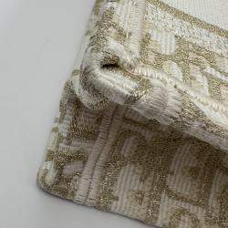 Pre Owned DIOR white/gold Oblique Book Tote