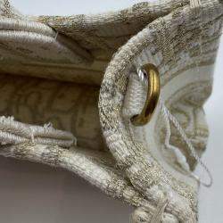 Pre Owned DIOR white/gold Oblique Book Tote