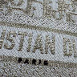 Pre Owned DIOR white/gold Oblique Book Tote