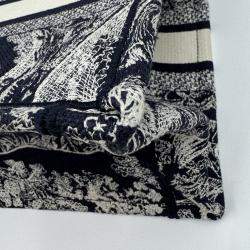 Pre Owned Dior Navy BlueWhite Embroidered Canvas Small Toile de Jouy Book Tote