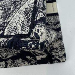 Pre Owned Dior Navy BlueWhite Embroidered Canvas Small Toile de Jouy Book Tote
