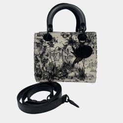 Pre Owned حقيبة ديور ليدي ديور سوداء محدودة بإضافات خرز