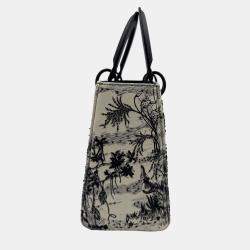 Pre Owned حقيبة ديور ليدي ديور سوداء محدودة بإضافات خرز