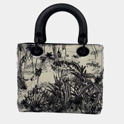 Pre Owned حقيبة ديور ليدي ديور سوداء محدودة بإضافات خرز