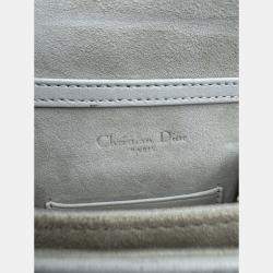 Pre Owned Dior white Leather Studded Diorama Vertical Chain Clutch