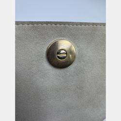 Pre Owned Dior white Leather Studded Diorama Vertical Chain Clutch