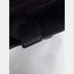 Pre Owned Dior Black Leather Mini Saddle Bag