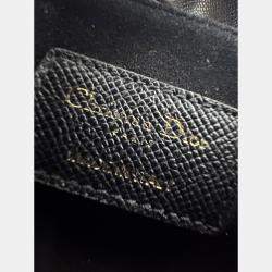 Pre Owned Dior Black Leather Mini Saddle Bag