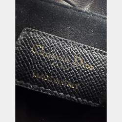 Pre Owned Dior Black Leather Mini Saddle Bag